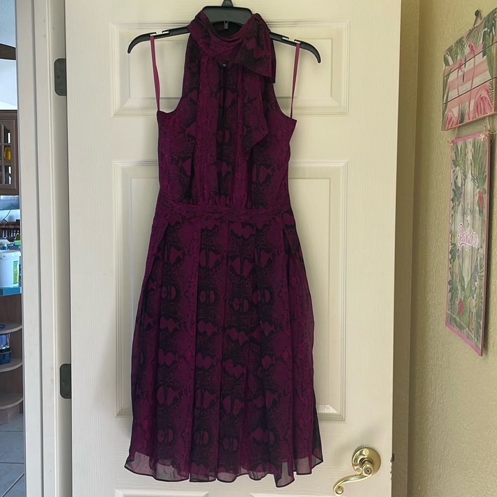 Purple snake/python print dress by White House/Black Market size 2